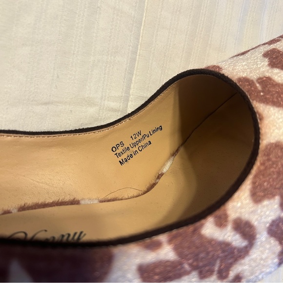 Kenny Loves Penny Brown Animal Print Heels Size 12 Wide - Picture 7 of 8